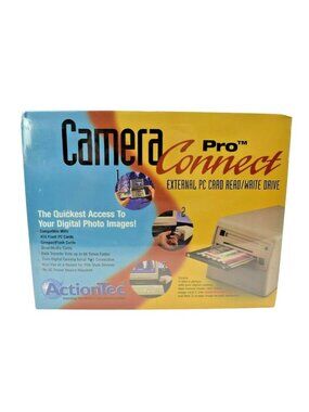 ActionTec CameraConnect Pro External PC Card Read and Write Drive New